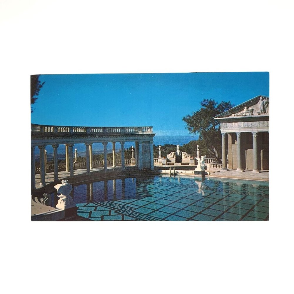 Vintage Postcard Hearst San Simeon CA Historical Monument Neptune Pool P30358